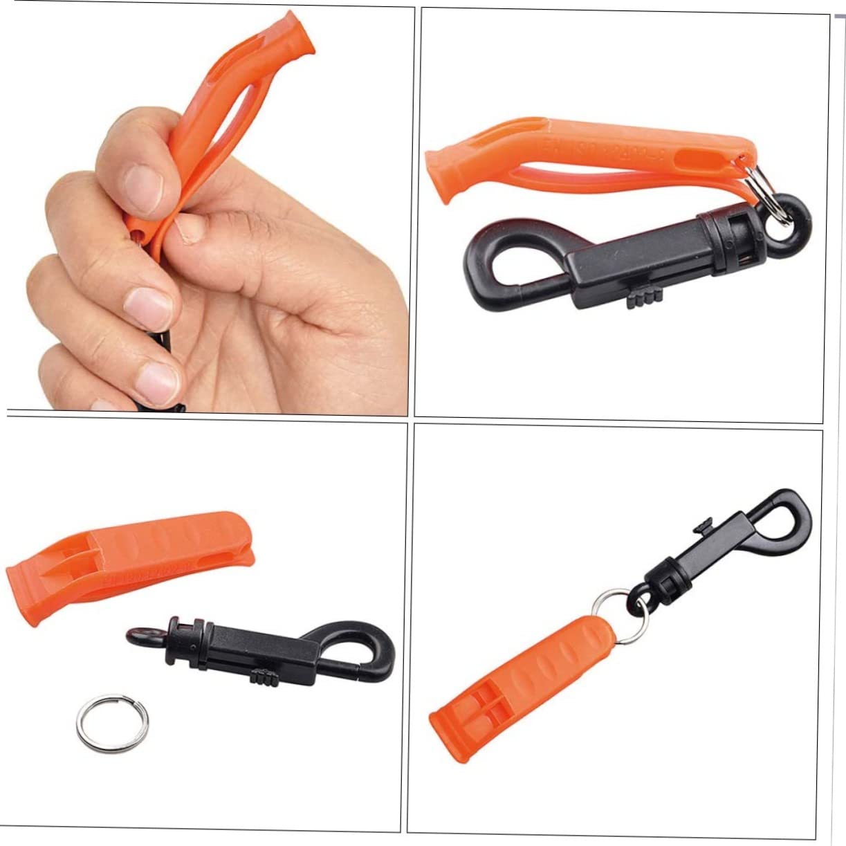 POPETPOP Fischietto D'emergenza Palestra Whistle Sopravvivenza Escursionistica Fischio Fischietto di Plastica da Campeggio Fischietto di Sopravvivenza in Plastica Orange