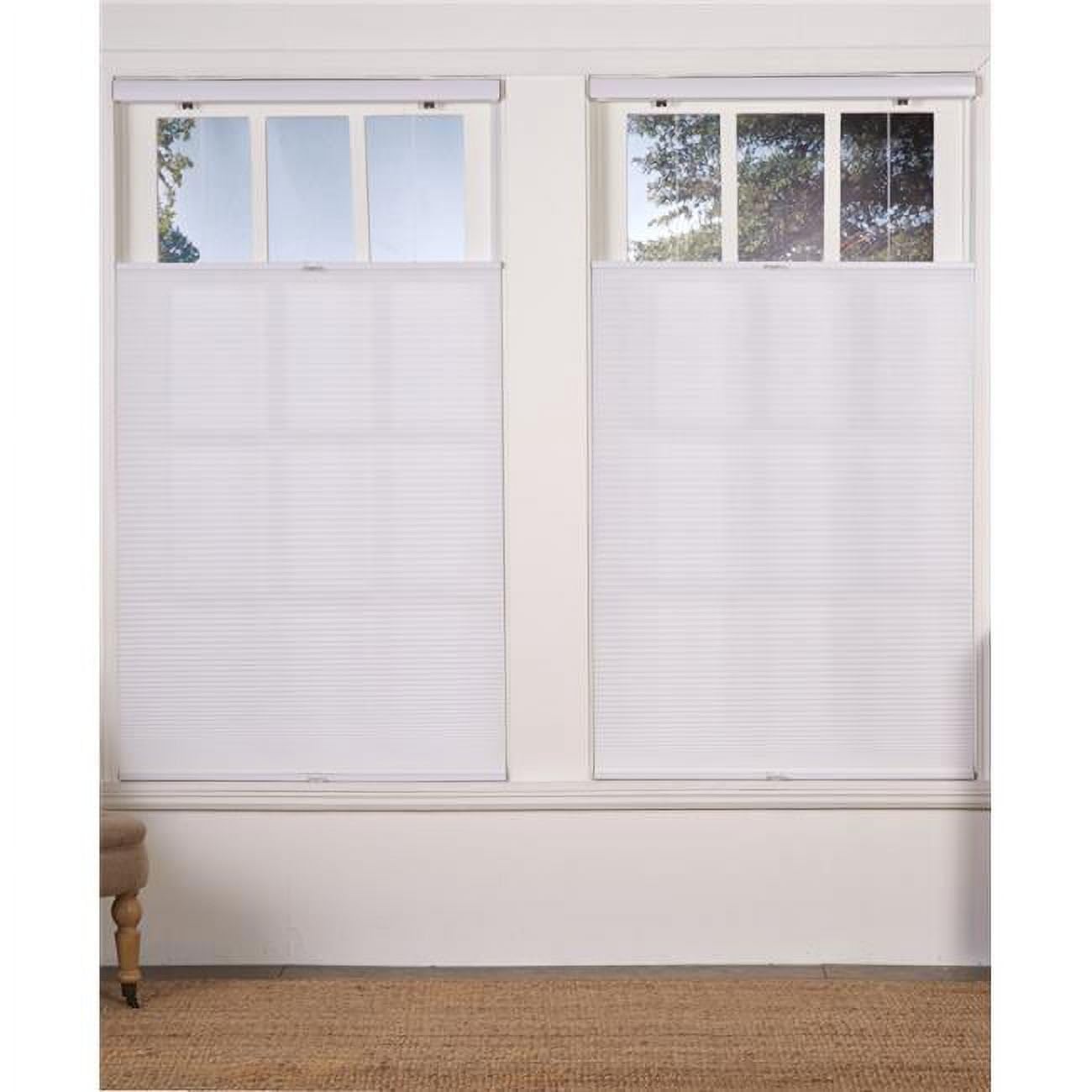 Cordless Light Filtering Top Down Bottom Up Shade, White - 27 x 64 in.