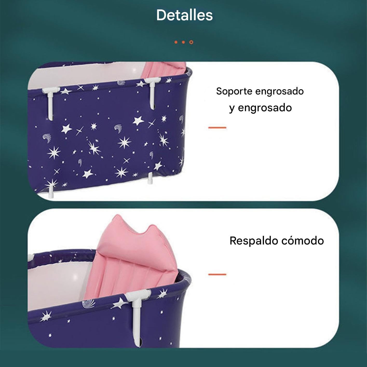 Bañera Plegable Tina De Remojo Que Ahorra Espacio, Ergonómica Y