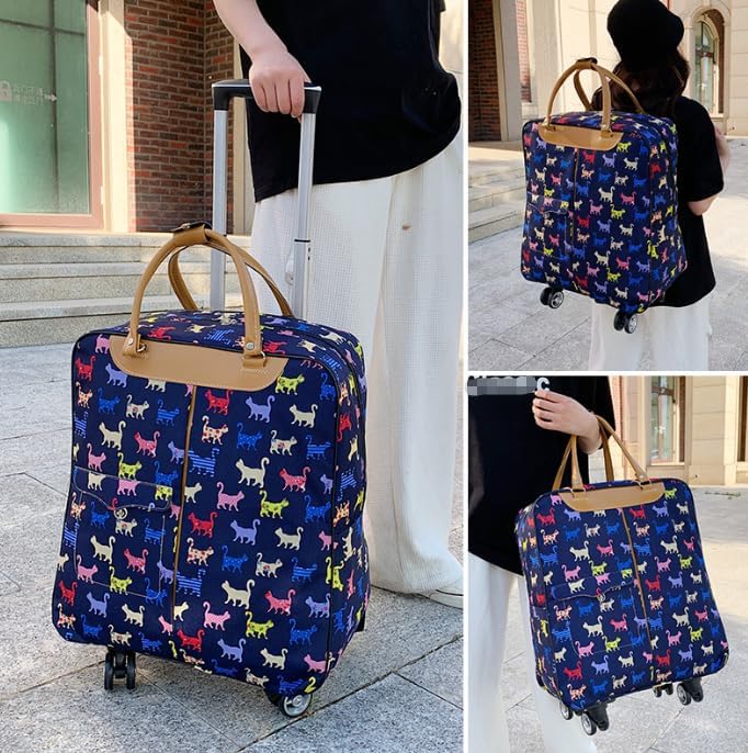 [HACYURI] バックパック ユニバーサルホイール付き 防水 4輪トロリーバッグ 旅行用スーツケース 男女兼用 キャンプ ビジネ