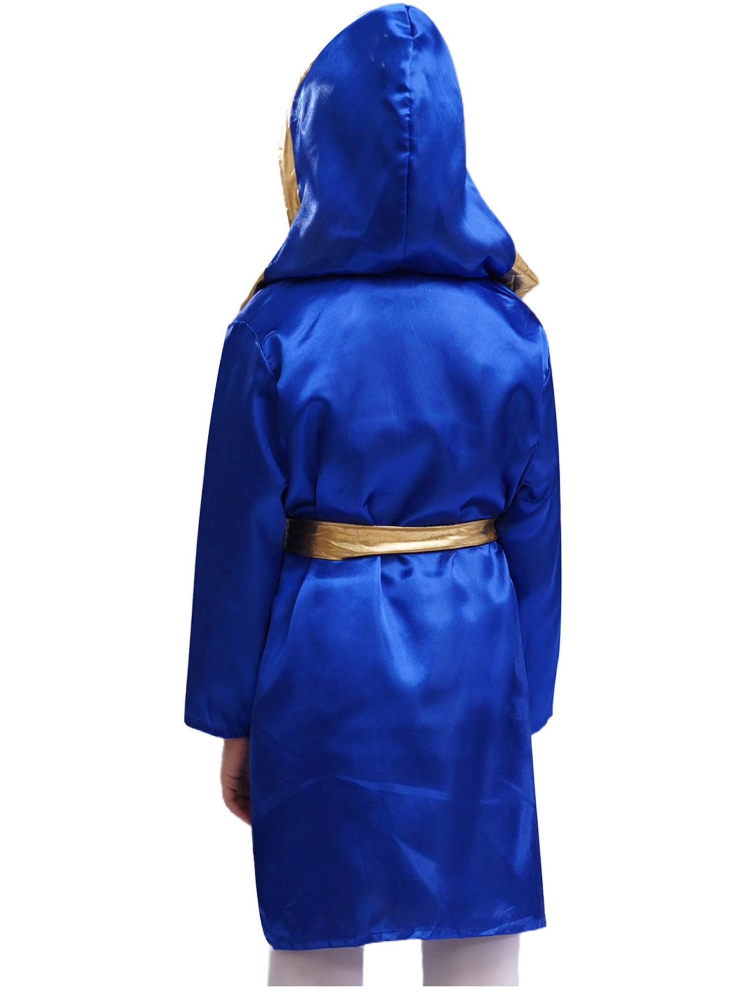 ranrann Ensemble Boxe Enfant Garçon Peignoir Short Gants de Boxe Muay Thai Shorts Arts Martiaux Boxer Kickboxing Entraînement