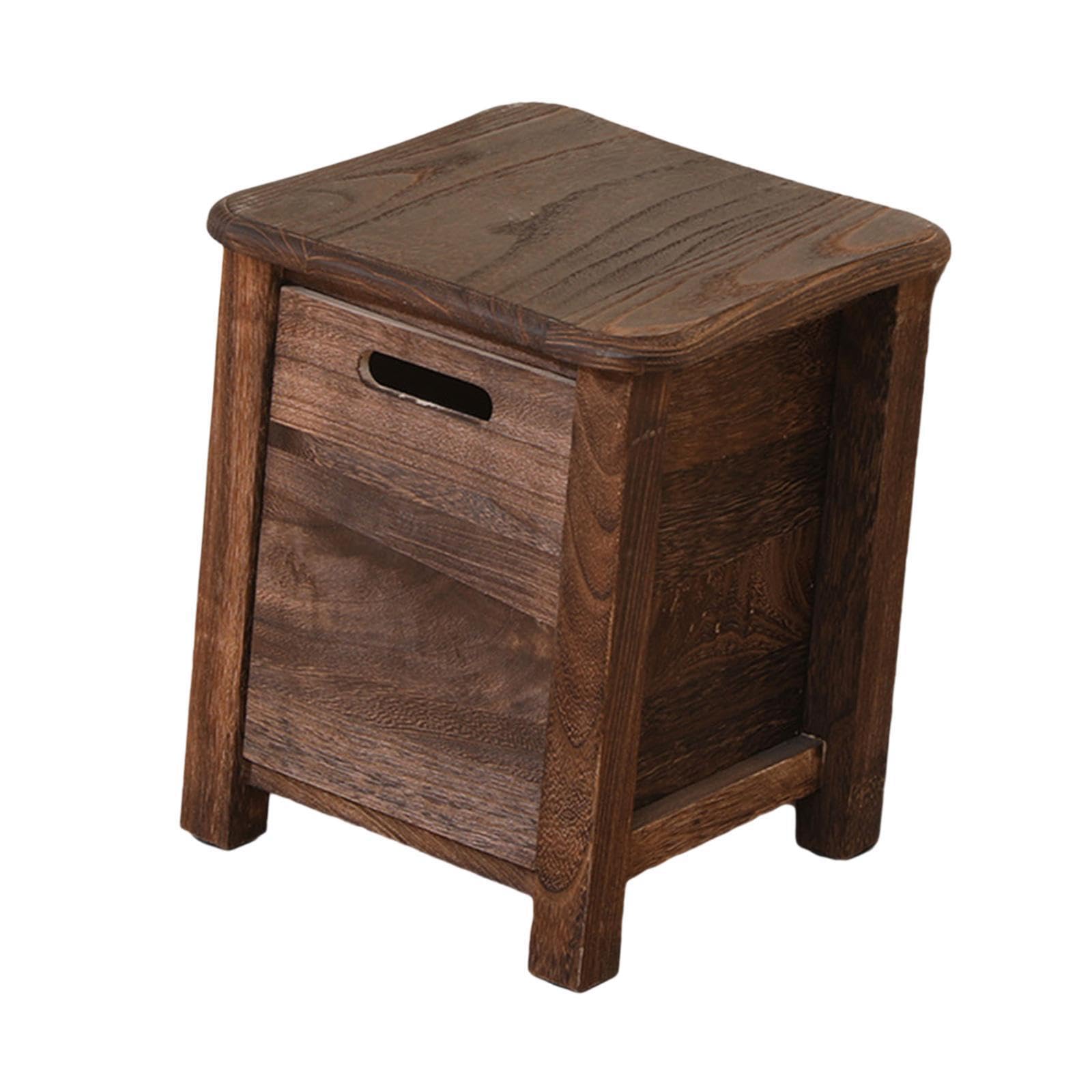 Taburete Redondeado para Cambiar Zapatos, pequeño Taburete de para | con almacenamiento, versátil para cualquier habitación. Mueble estable para cambiar zapatos, oficina, apartamento,