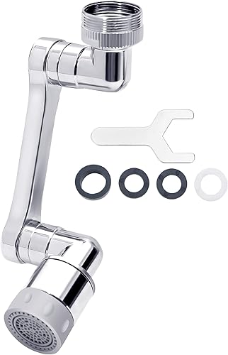 Grifo de extensión giratorio universal 1080 con brazo robótico giratorio, fregadero aireador, grifo giratorio de agua con 2 modos, extensión de