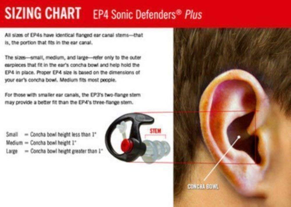 Surefire - Bouchons Anti-bruit EarPro EP4 Sonic Defenders® M - Noir