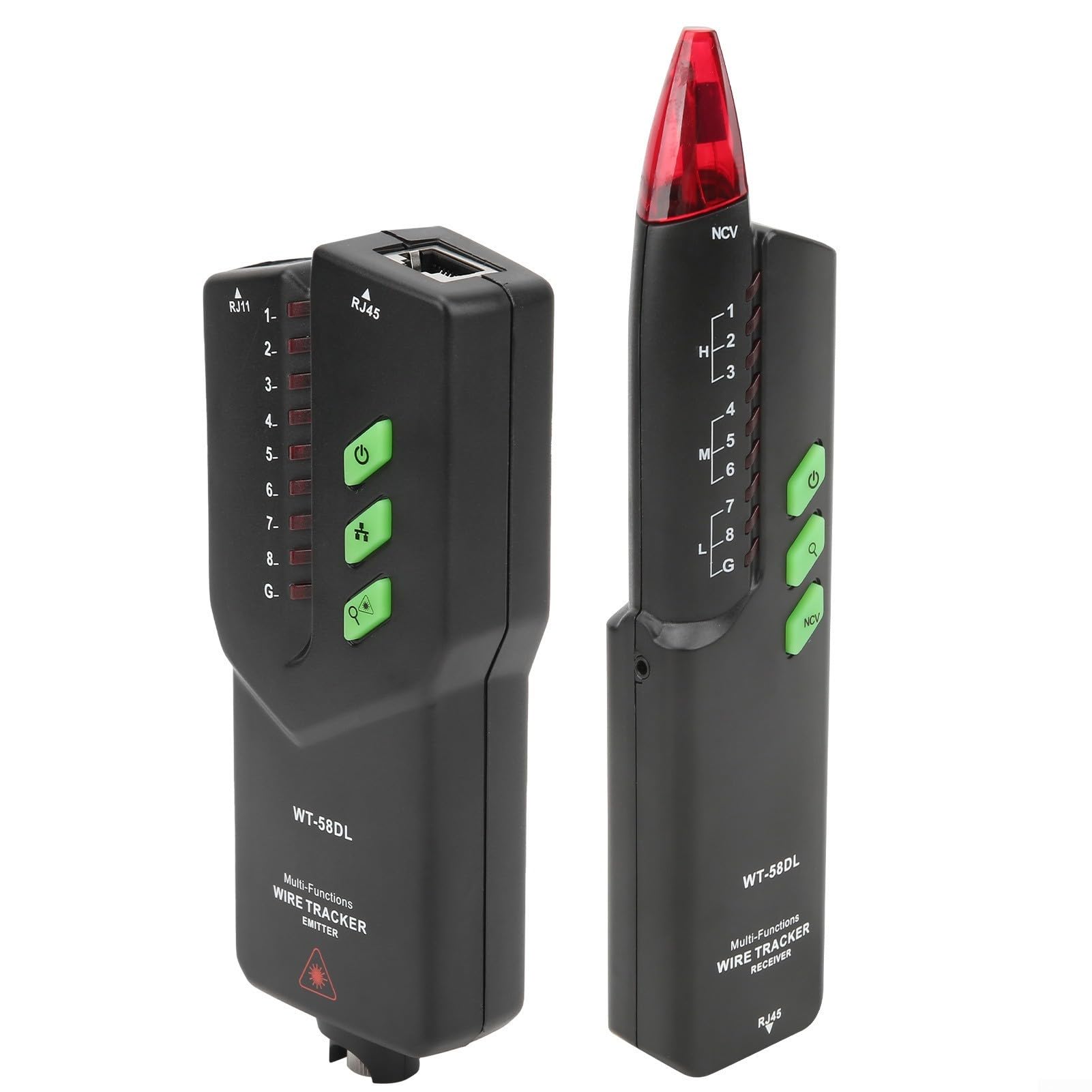WT58DL - Tester per cavi di rete, multifunzione, anti-interferenza, per test Ethernet