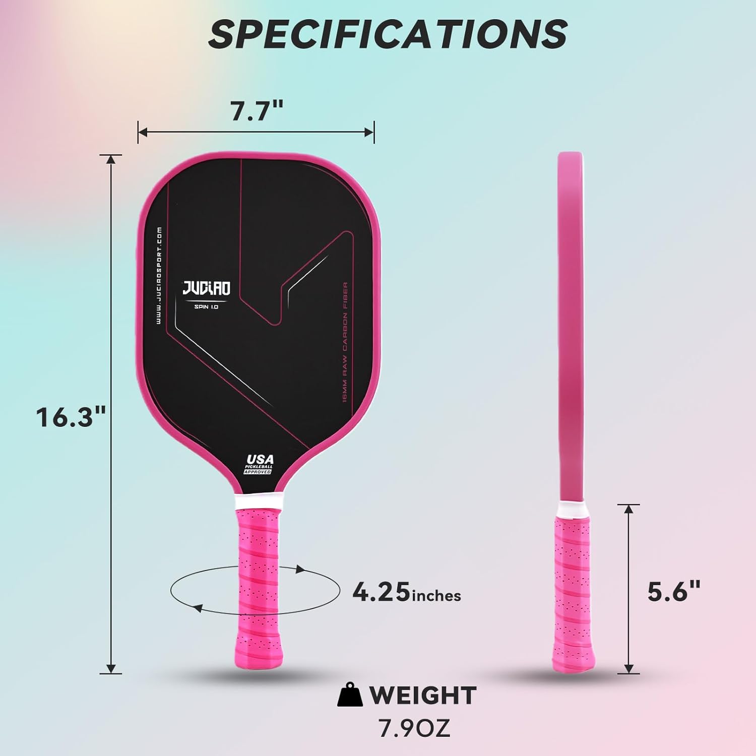 Pickleball Paddles,Professional Thermoforming Pickleball Rackets,T700 Carbon Fiber Surface & Polymer with 16MM Honeycomb Core,USAPA Approved Pickle Ball Paddle for Beginner & Pro