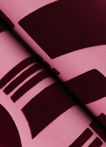 Miniatura 4 de Scott Living Carter Borgoña Geométrico Flock Papel pintado