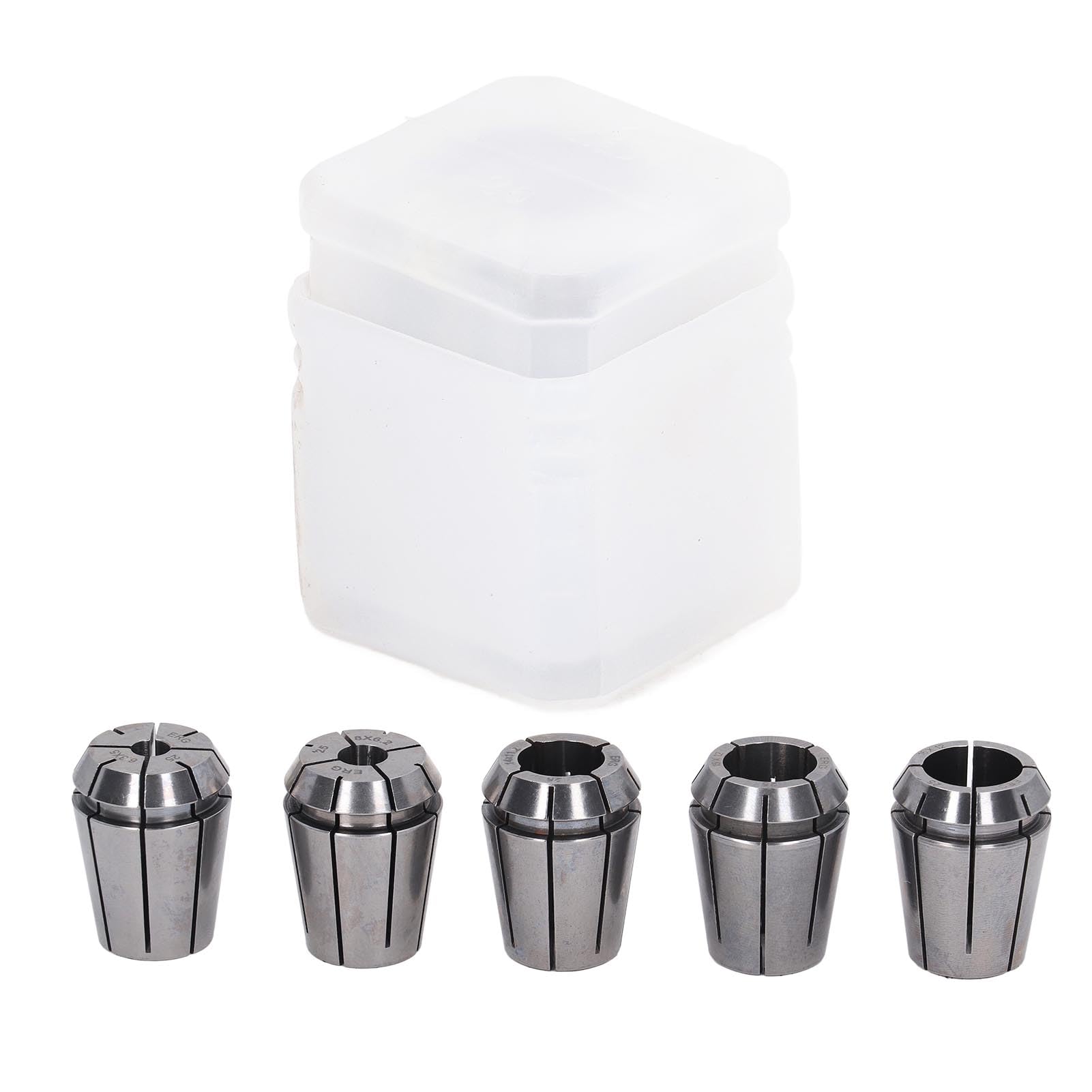 Juego de Pinzas de Alta Precisión para Torno CNC y Fresadora Pinza de Resorte de Acero con Alto Contenido de Carbono Durable de 5 Piezas para un Mecanizado Preciso