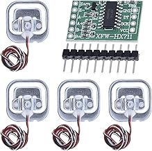 Ren He HX711 Module + 4pcs 50Kg Body Load Cell Pressure Sensor Module Weighing Sensor Weighing Sensor 24 Position Accuracy AD Module Weight Sensor Load Cell Scale Sensor Resistance Strain Half Bridge