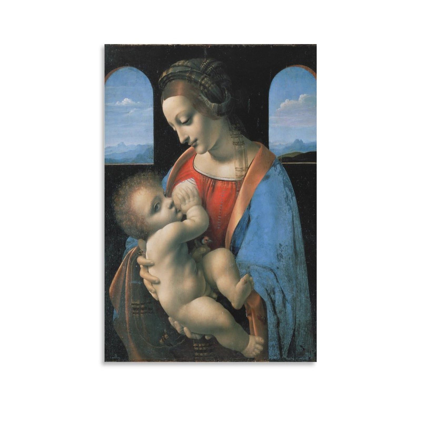 インテリアアート版画絵画(ダビンチの聖母)額付 420×297mm インテリアアート版画絵画(ダビンチの聖母)額付 420×297mm