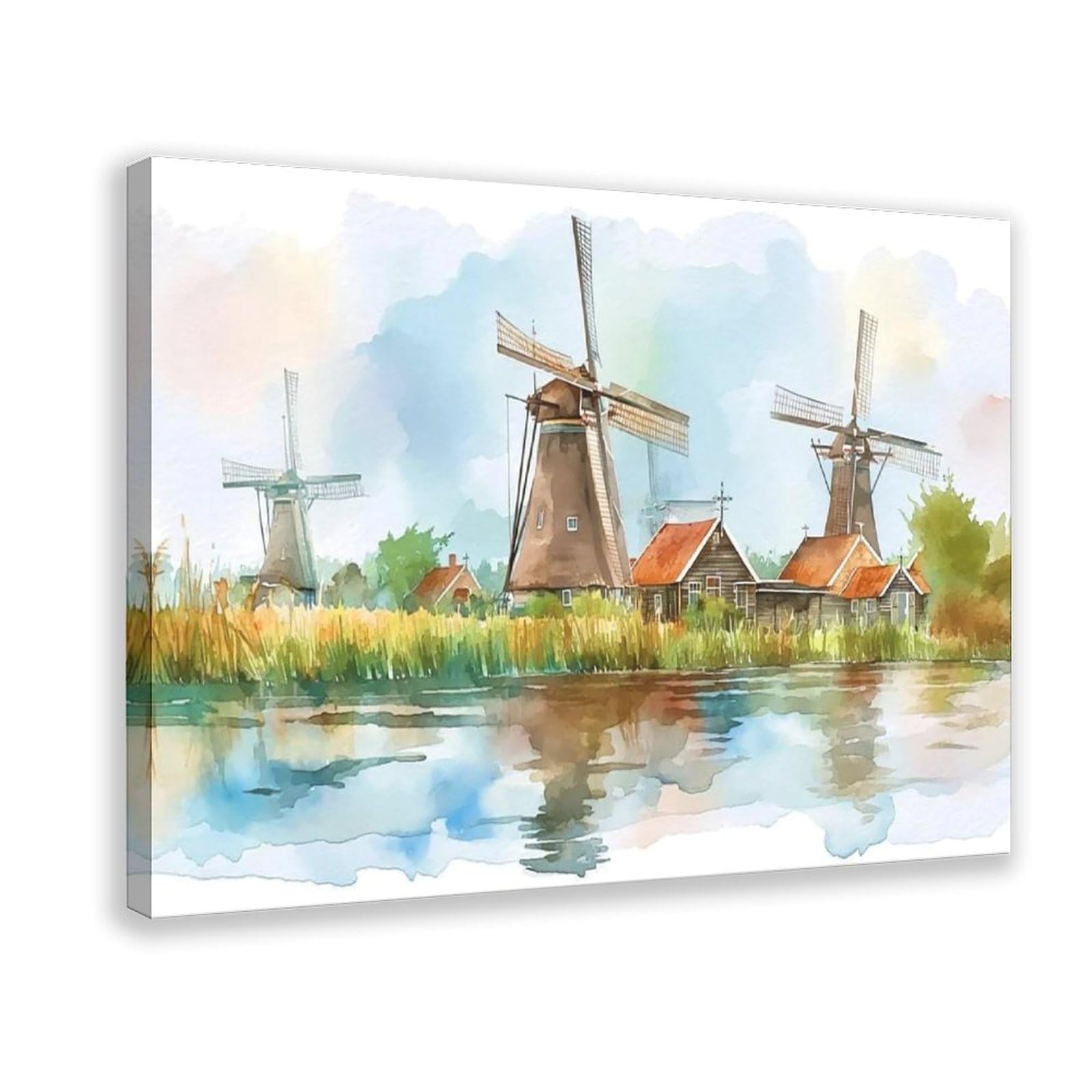 Dutch Countryside Scenery Poster Tin Sign Vintage Metal Pub Club Cafe Bar Home Wall Art Decoration Poster Retro 20"L X 30"W