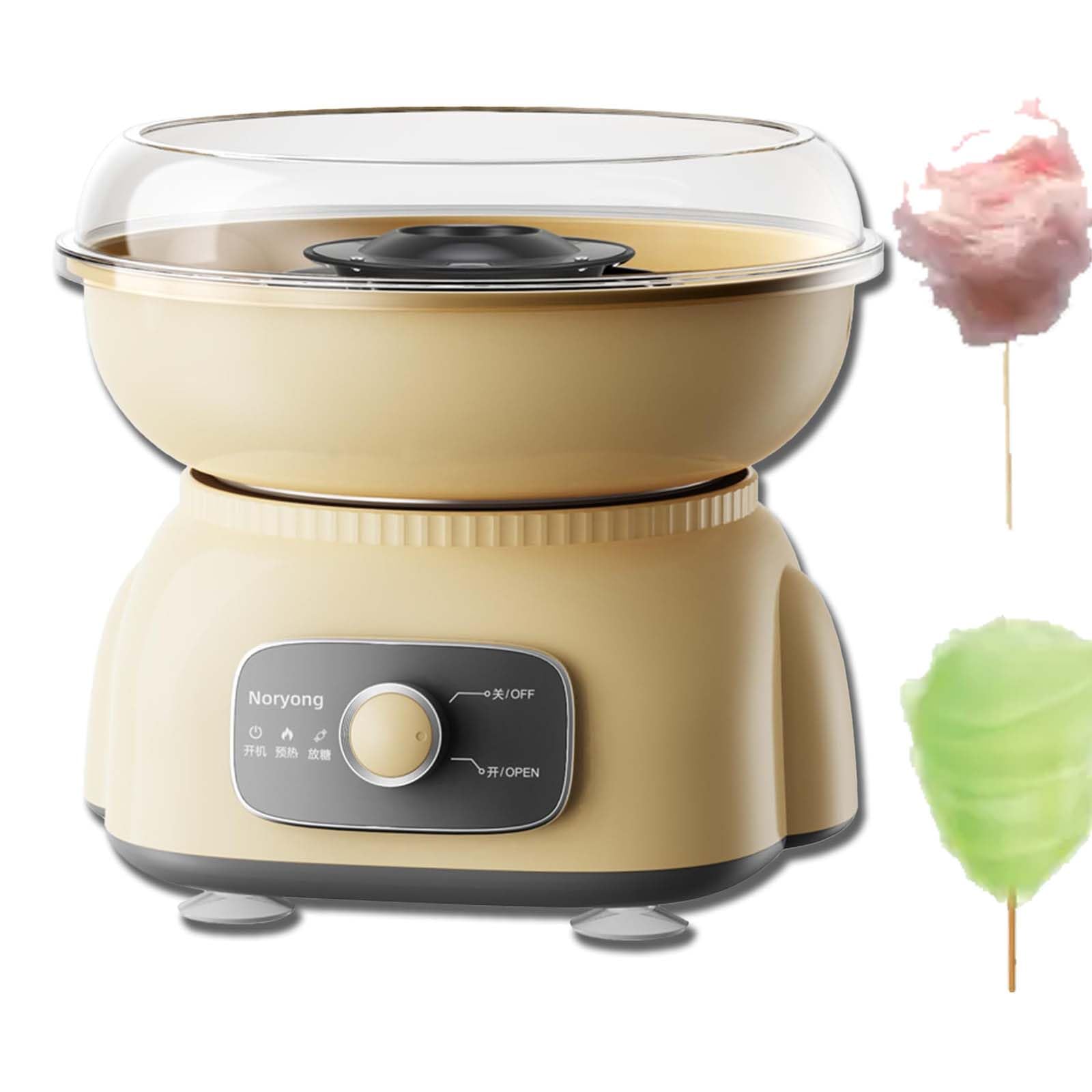 Máquina de algodón de azúcar para Fiestas Infantiles en casa, cumpleaños, fácil de Limpiar, compacta, Regalo Yellow