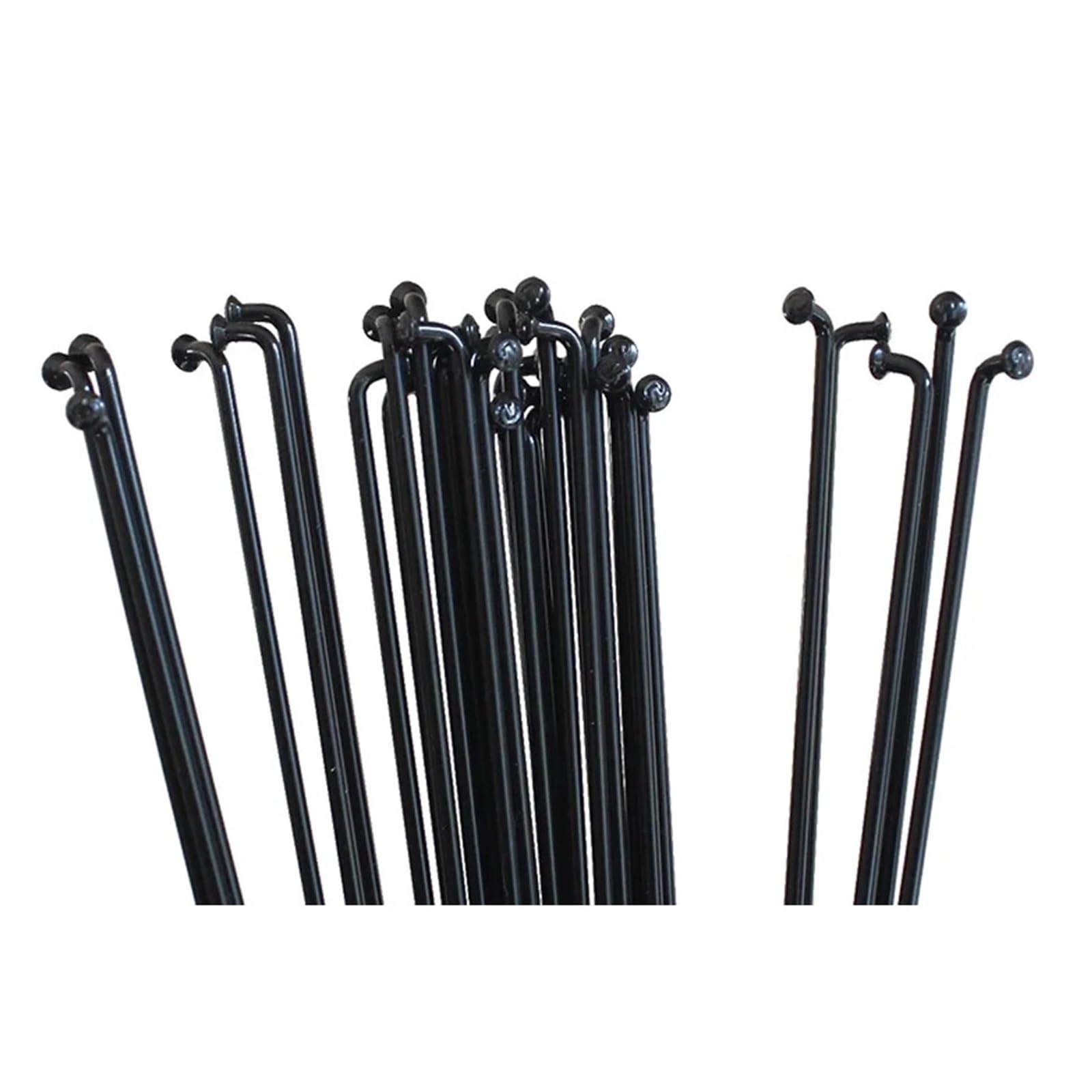 36 radios de acero para bicicleta de montaña/carretera 14G, color negro, 170 mm-300 mm