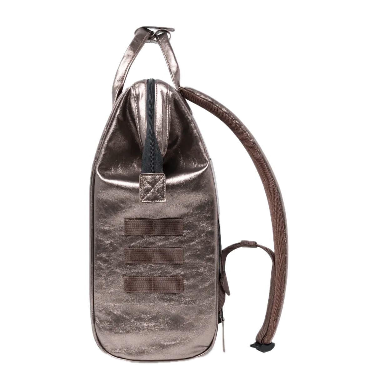 CABAIA - Sac à Dos Adventurer Louisville - Medium 18L - Déperlant - Compartiment Ordinateur Portable 13" - 2 Poches - Certifié Vegan - Sac Voyage, Affaires, École pour Homme et Femme - Marron
