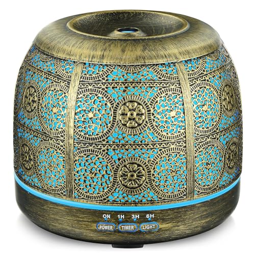 ARVIDSSON 500ml Essential Oil Diffusers for Large Room, Metal Diffusers