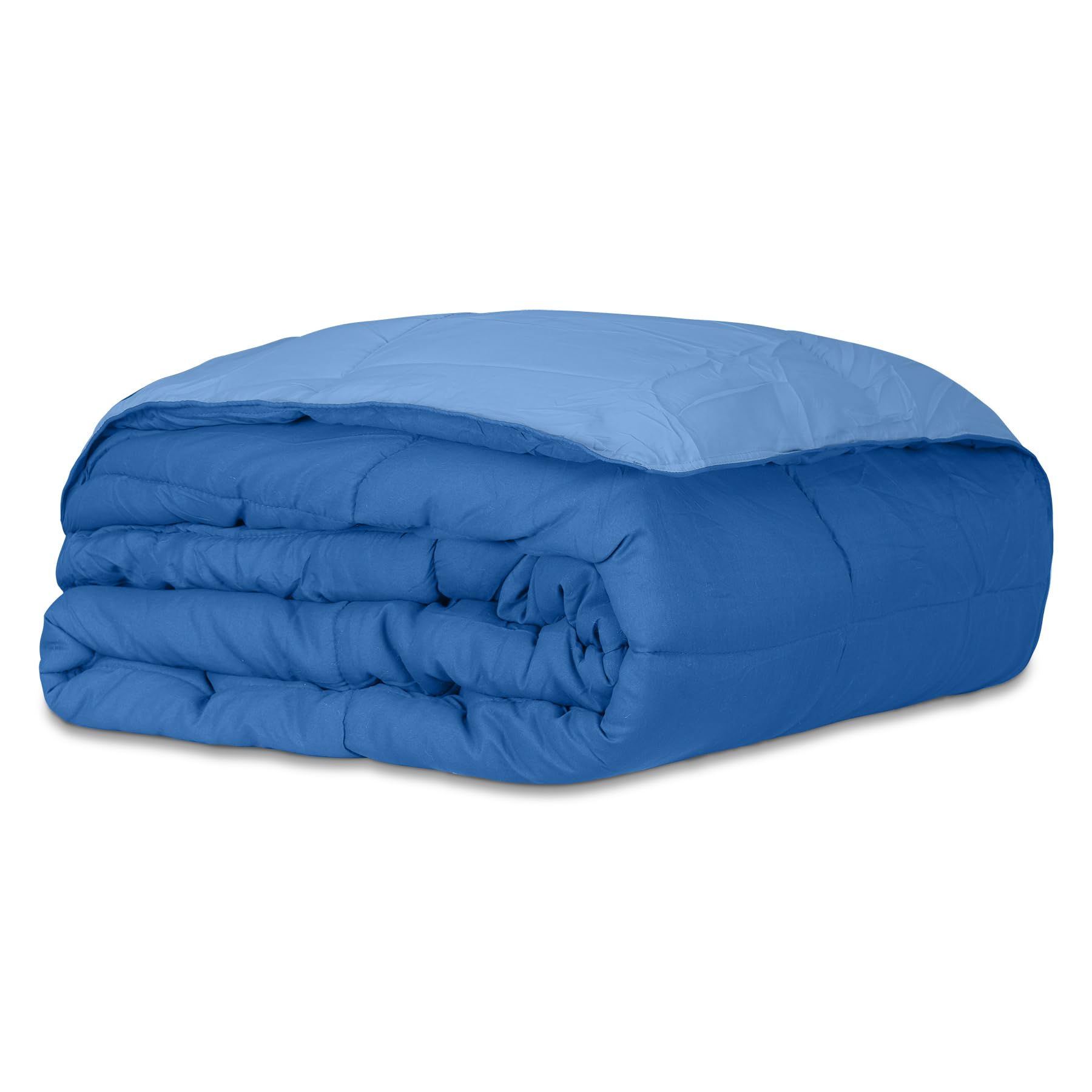 DECASATEXTIL ® - Bicolour duvet - 350 g/m2 fibre - duvet filling - reversible - ultra soft, comfortable, lightweight (bed 90/105-180 x 220 cm, Blue)