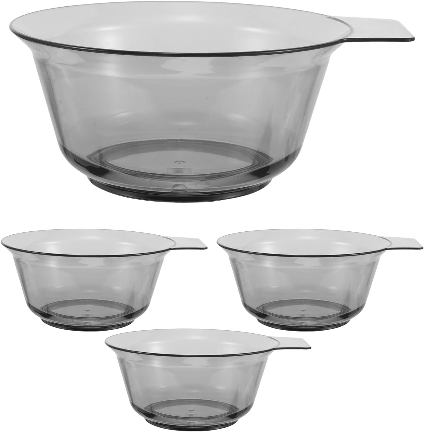 4pcs Hair Dye Bowl: Clear Hair Dye Mixing Bowl - Plastic Container for Hairdressers Coloring Or Oil Treatments - Toning Tub Dyeing Container