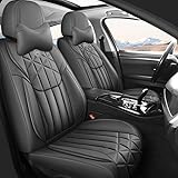 LIAGKA Fundas de asiento de coche de ajuste universal para Suzuki Swift Peugeot 307 308 Megane 3 Ford Focus 4 Funda de cojín de piel sintética