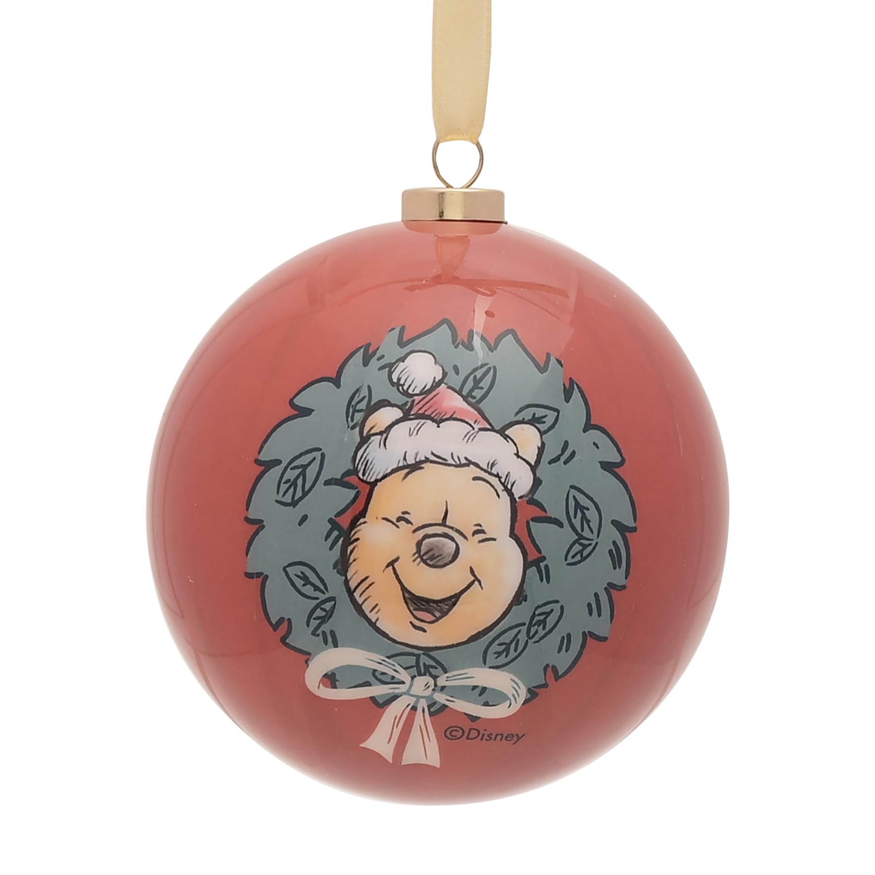 Disney – Lot de 12 boules de Noël Winnie l'ourson – Ourson, Tigrou, Porcinet et Bourriquet – Produit sous licence officielle – Décoration de Noël en plastique rouge, blanc et bleu avec ficelle pour