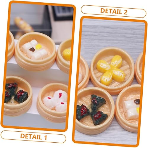 Miniatura 4 de Mini vaporizador de resina, 10 piezas de accesorios de casa para manualidades, simulación artificial, accesorios de postre, mini adornos al vapor,