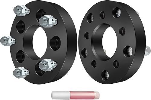SCITOO 2 adaptadores de rueda de 5 x 4.5 a 5 x 5.5 pulgadas, paso de rosca de 12, orificio de cubo de 2.874 in, 5 lengüetas, espaciadores de rueda