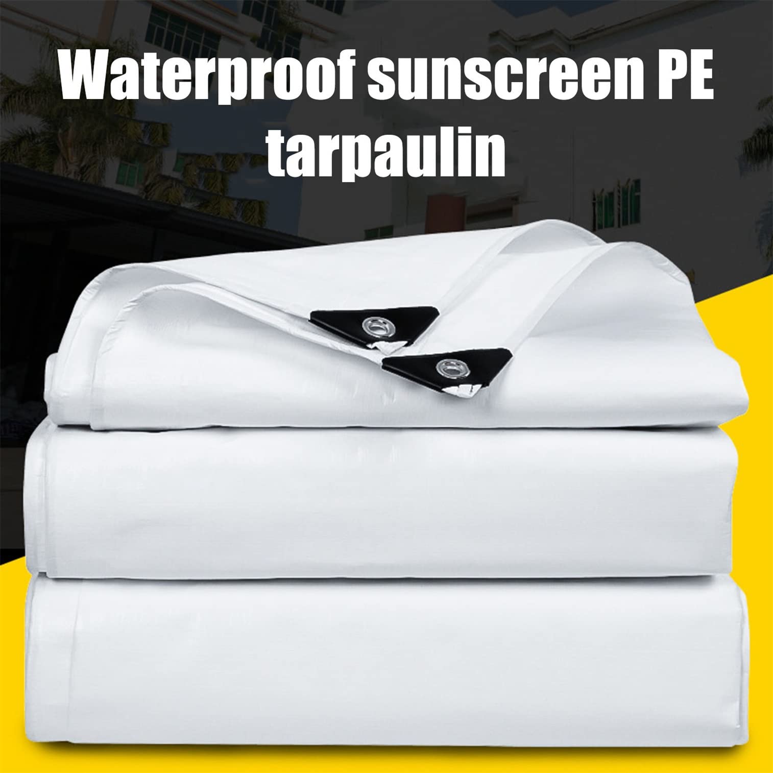 Telone Telone Telone Impermeabile Resistente con Occhielli per Campeggio Esterna Telone Antipioggia Tenda Barca Camper o Copertura Piscina (Size : 3x3m(10x10ft))