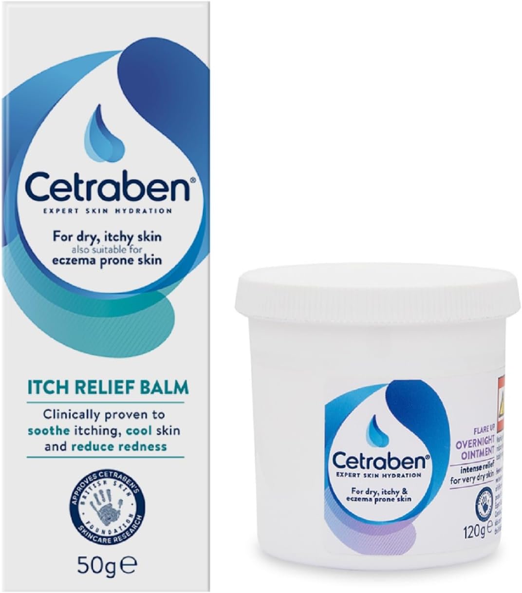 Cetraben Ointment (1 x 120g) & Itch Relief Cream (1 x 50g), For Dry