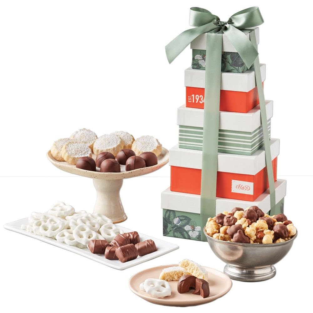 Tower of Treats Sweet Chocolate Truffles & Popcorn Gift Tower