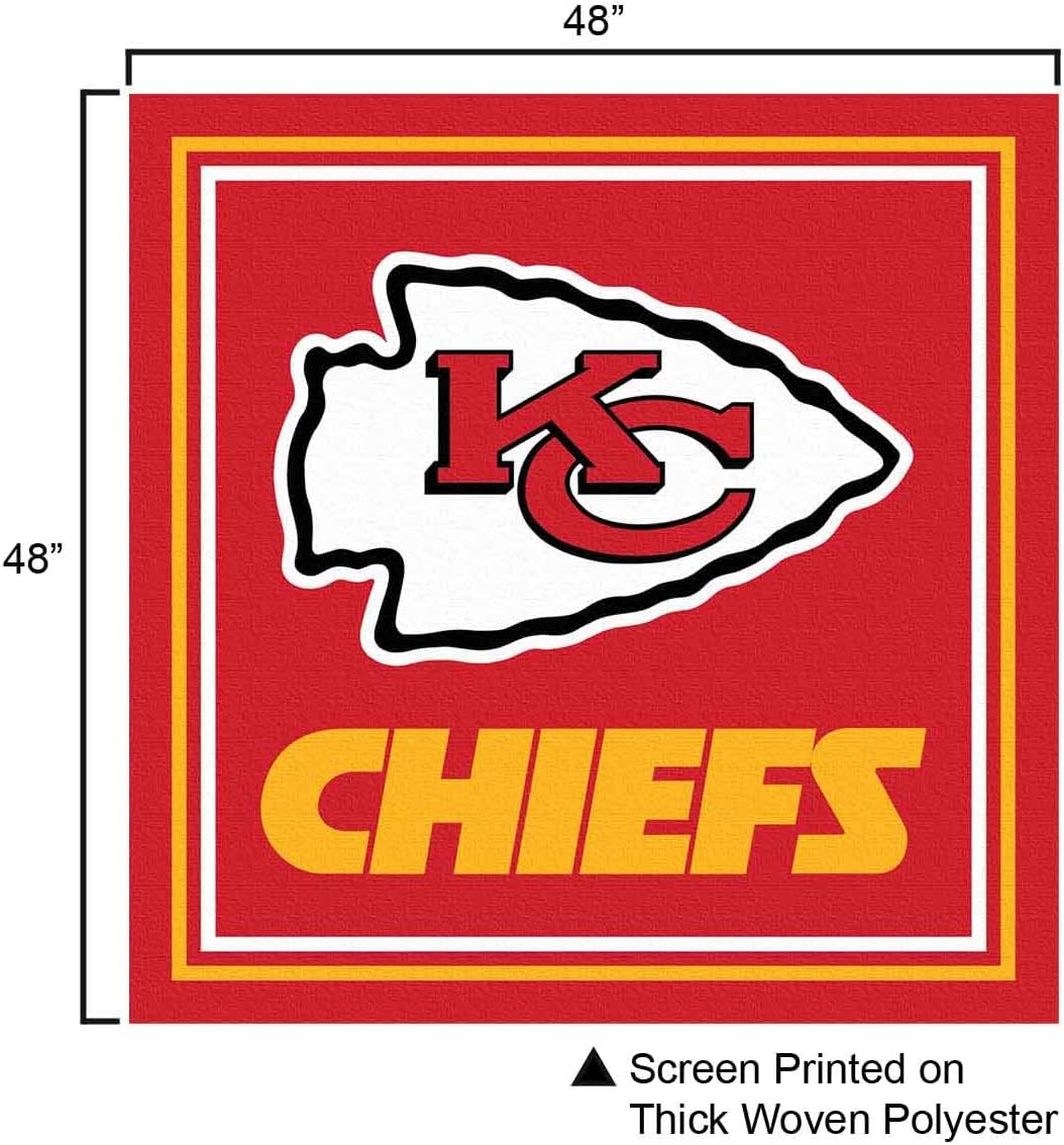 WinCraft Kansas City Chiefs Logo Tablecloth and Square Table Cover Overlay