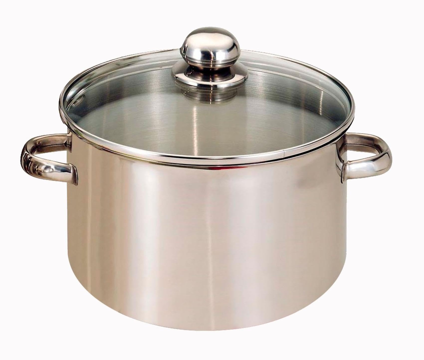 BAUMALU Faitout avec Couvercle Verre, acier inoxydable, Ø28cm