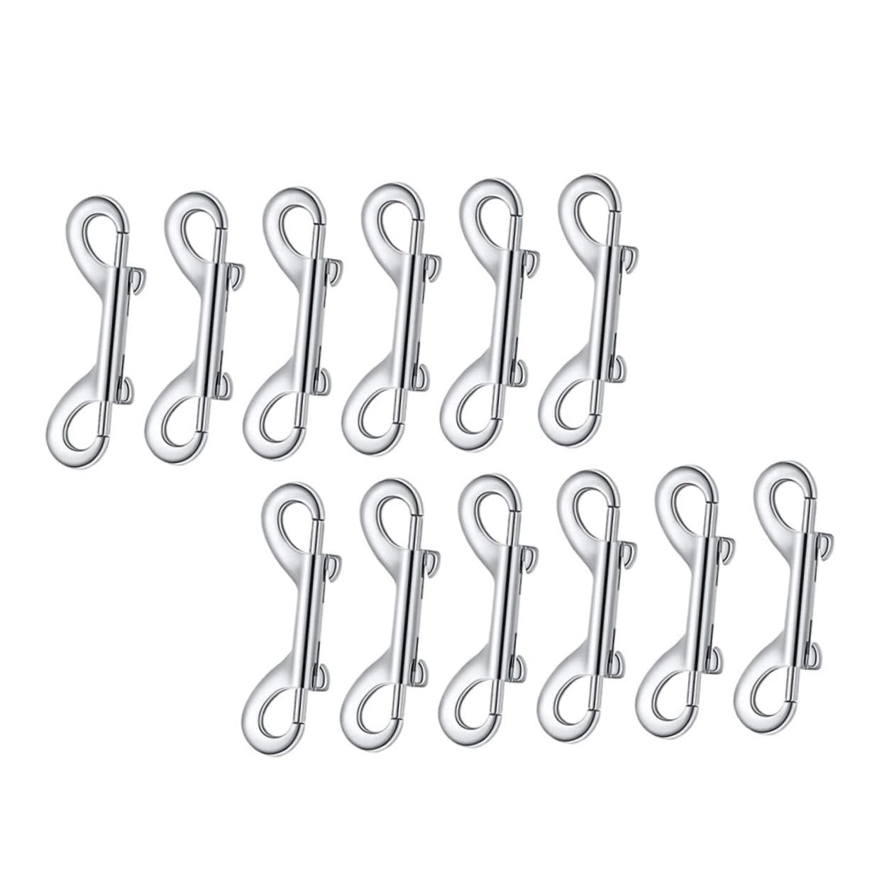 Ciieeo 12Pcs Heavy Duty Double Ended Snap Hooks Clips for Dog Leashes and Spearfishing Accessories Portable Bucket Hooks for Outdoor Use