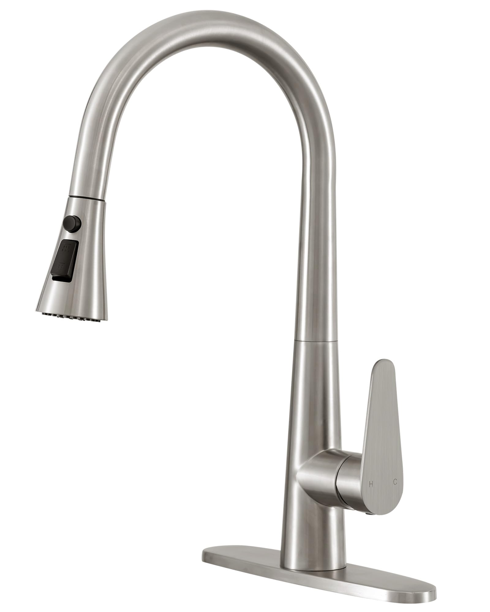 PUSU 18 inch High Brushed Nickel Kitchen Faucet