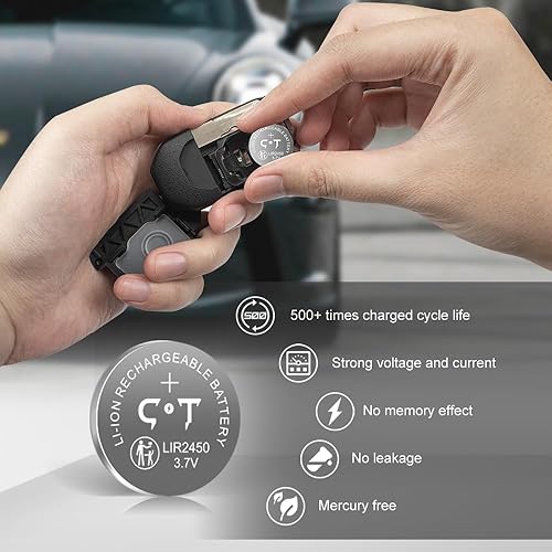 Miniatura 7 de LIR2450 Batería recargable de litio Coion Cell 3.7V Paquete de 6 con cargador de batería universal que reemplaza las baterías Cr2450 de 3V