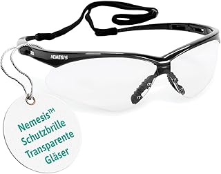 Ansell KleenGuard Nemesis Schutzbrille Anti-Beschlag PSA Augenschutz, Leichte Umschließende Arbeitsbrille für Bau, Schießstand, Outdoor und Industrie – Transparent, 1 Stück