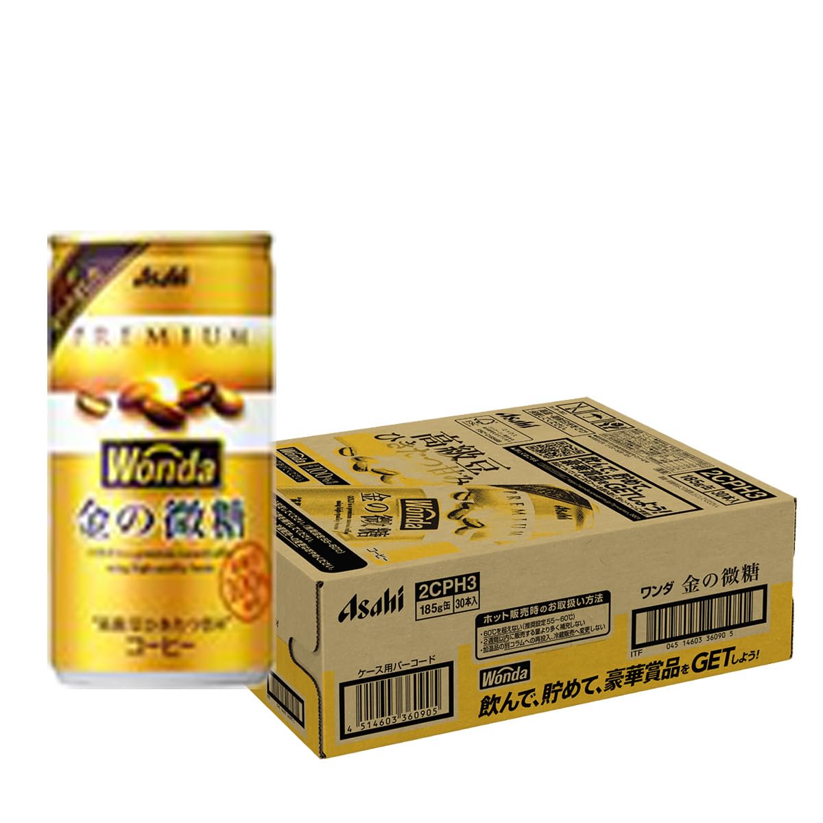 Amazon.co.jp: ワンダ 金の微糖 [缶] 185g x 30本[ケース販売][アサヒ