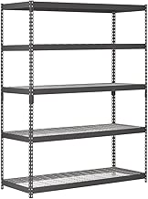 Edsal TRK-602478W5 Heavy Duty Steel Shelving In Black 60x24x78 inches - coolthings.us
