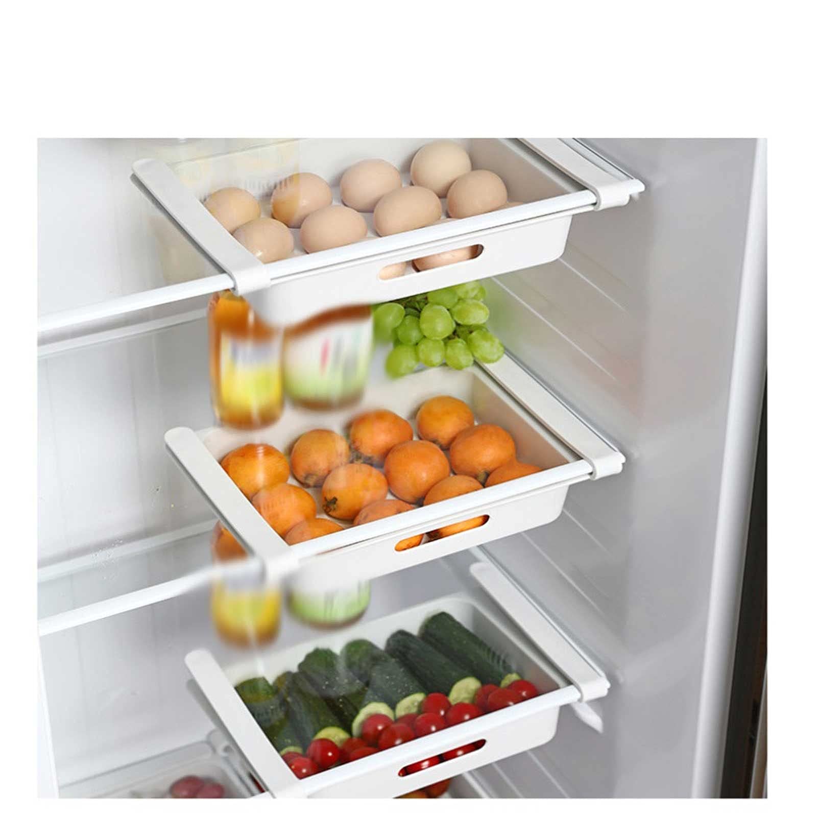 Estantes de Pared flotantes, Nevera, Caja de Almacenamiento de Alimentos, Accesorios de Cocina, Organizador, Caja Fresca, albóndigas, Vegetales, Soporte para Huevos