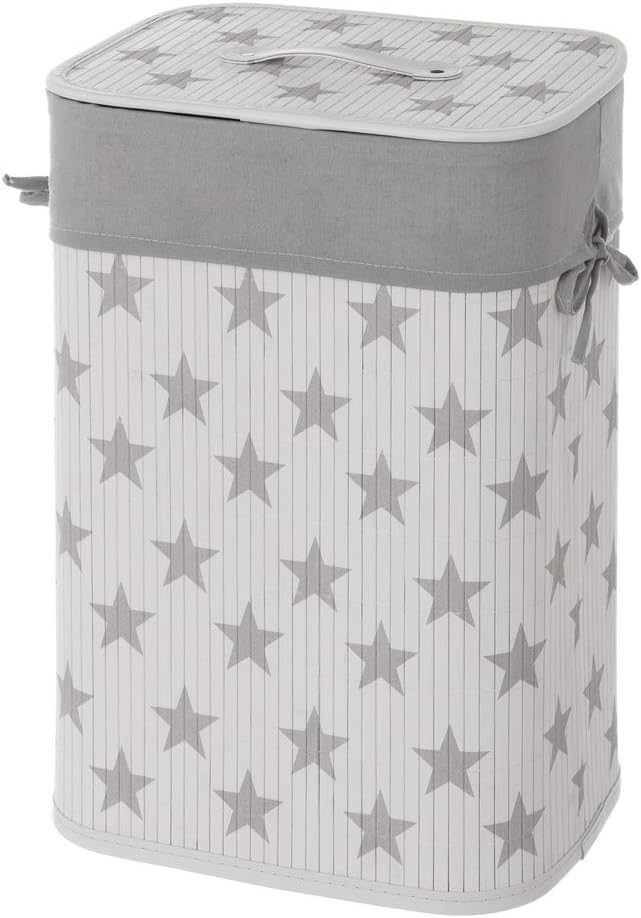 Cesto para Ropa de bambú Blanco Moderno para Cuarto de baño Child - LOLAhome