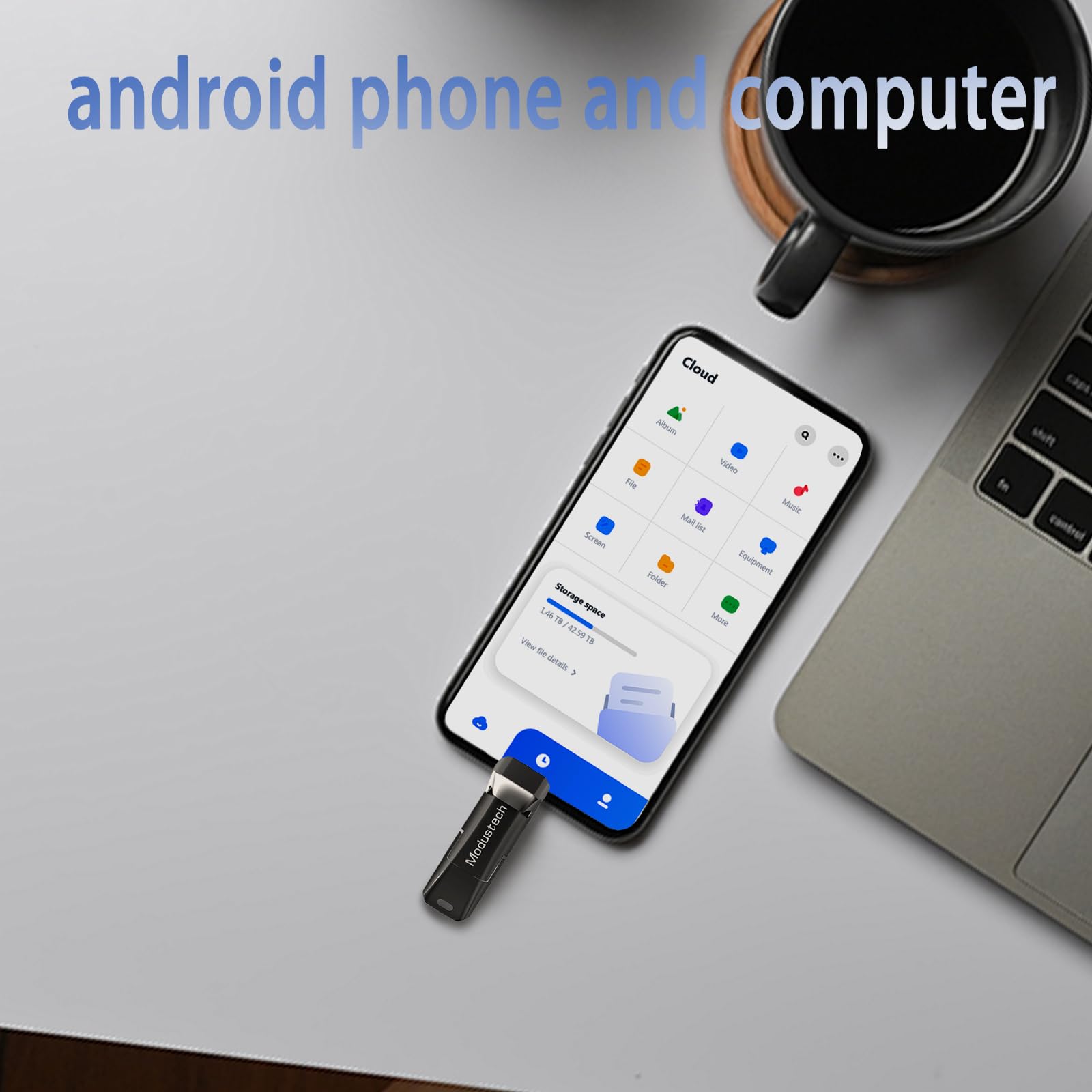 ModusTech SSD esterno USB-A e USB-C Dual USB Fast External SSD USB 3.2 | 3 anni di garanzia | Unità a stato solido portatile per Mac, PS4, Xbox X/S, PC, iPhone 15/16 | Design Flip-Cap (oro, 128 GB)