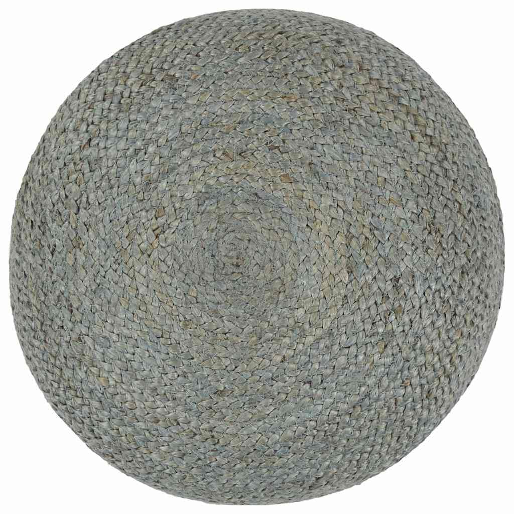 Hothingwell Ręcznie robiona jutowa pufa oliwkowa 45 x 30 cm podnóżek