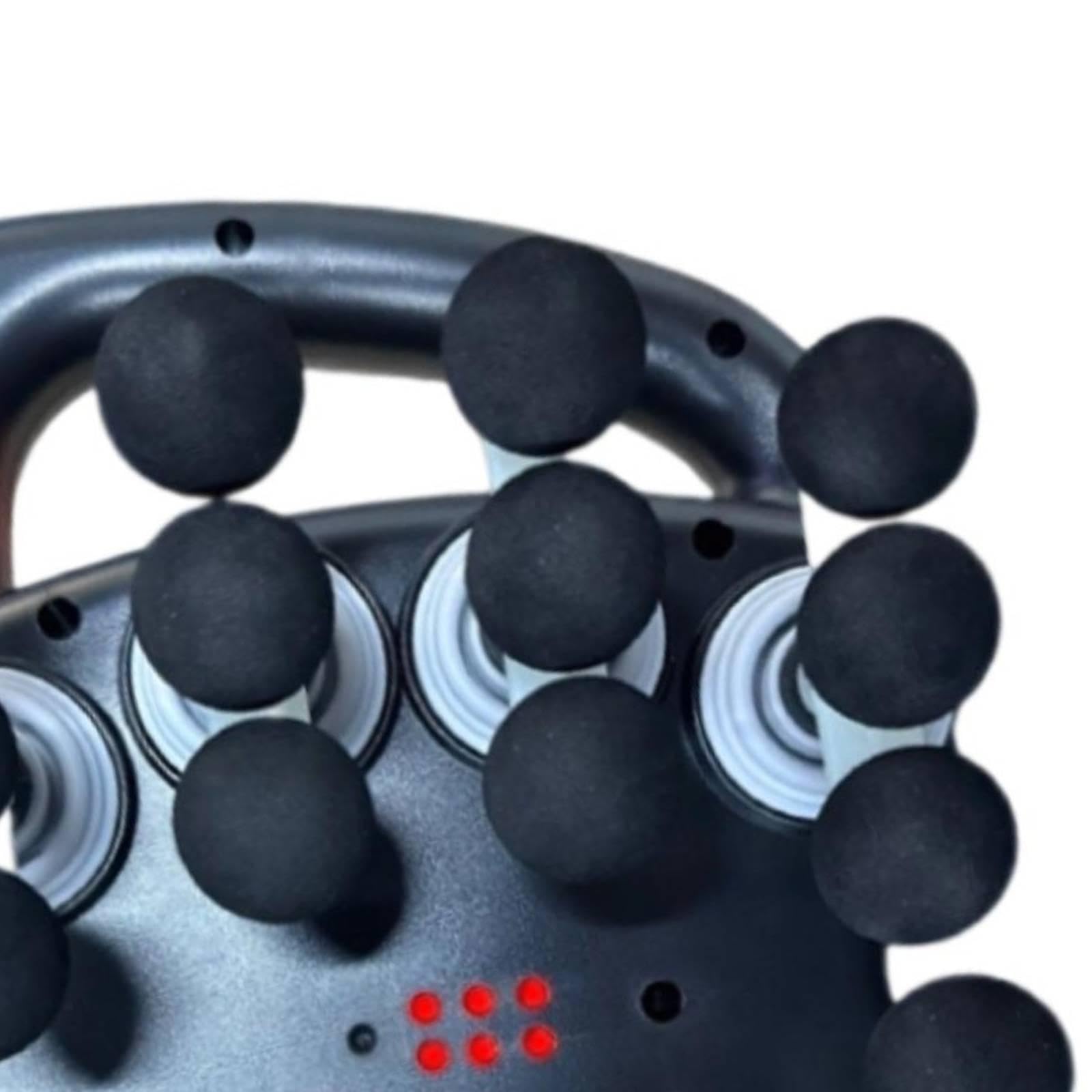 Sharplace Multifunktions-Massagegerät mit Digitalanzeige, tragbar, verstellbar, elektrisch, für Rücken-, Bein- und Nackenmassage, 24 Köpfe Schwarz