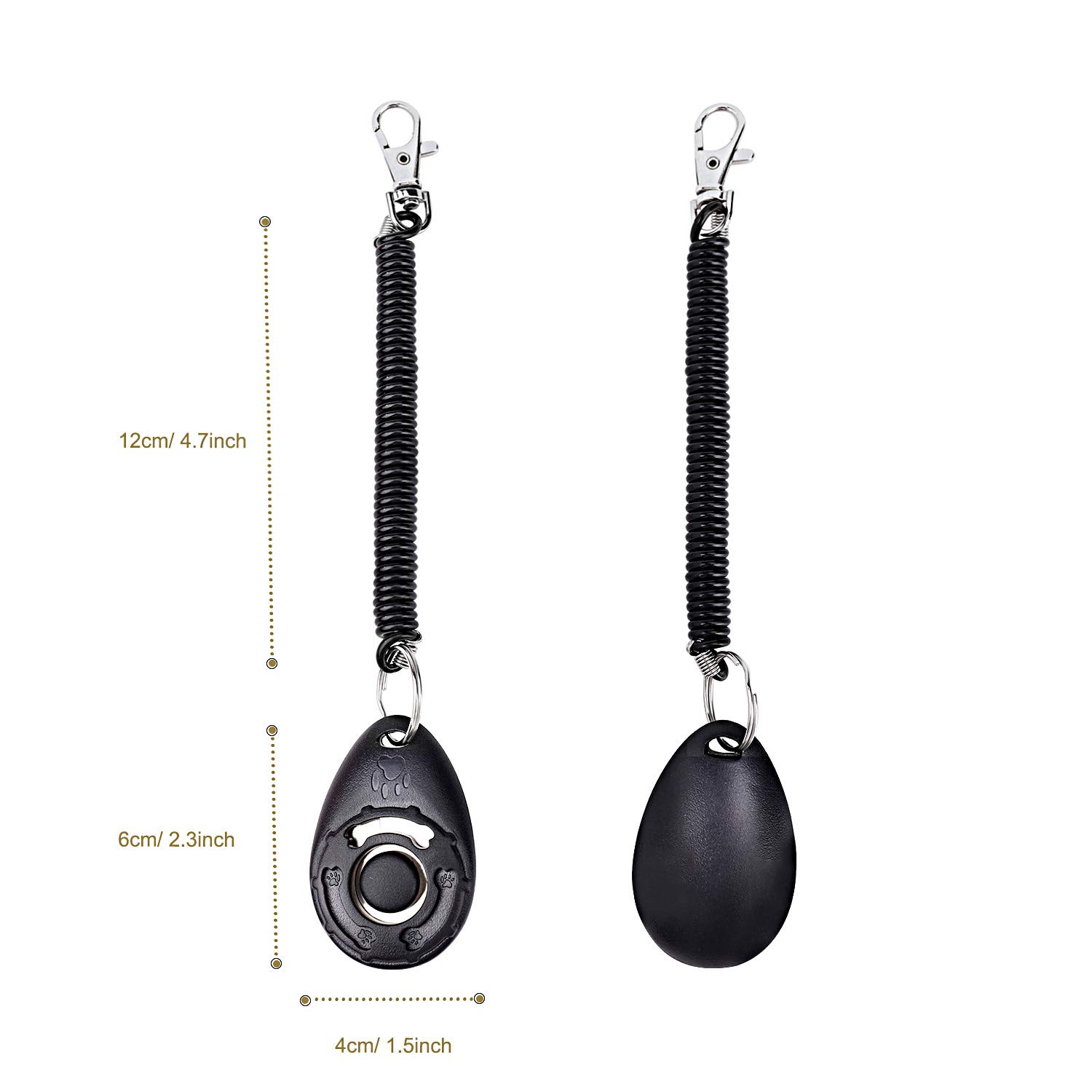 MaoXinTek Clicker per Cani Fischietto Con Cinturino Per l’Addestramento Del Proprio Cane, 4 Pezzi Animale Domestico Clickers Addestrare Il Tuo Amico Cuccioli Gatti Uccelli, Pulsante Clicker