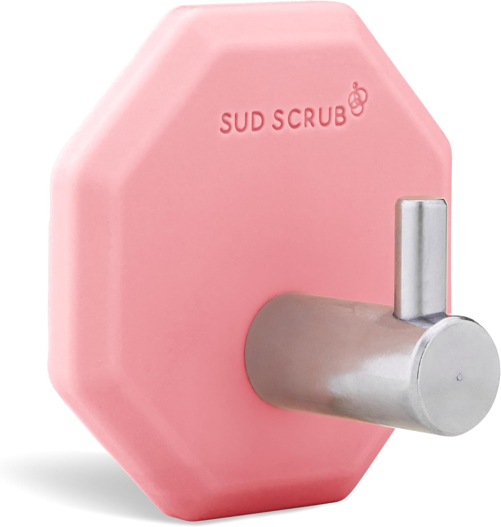 Surgical Shower Hooks, Self Adhesive Hooks for Shower Wall, Heavy Duty Removable Wall Hooks, Stick On Hooks for Hanging, Bathroom Towel Hook (Pink)