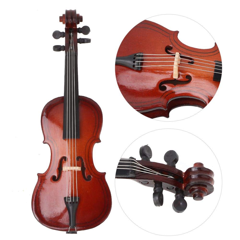 Modello di Violoncello in Miniatura da 10 cm, Modello di Strumento per Violoncello in Legno Mini Carino per Idee di Ornamenti per Mensole da Scrivania