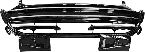 Miniatura 4 de YLT AUTO Kit de repuesto para cubierta de parachoques delantero, rejilla de protección negra, entrada de aire con ribete cromado para Honda Accord