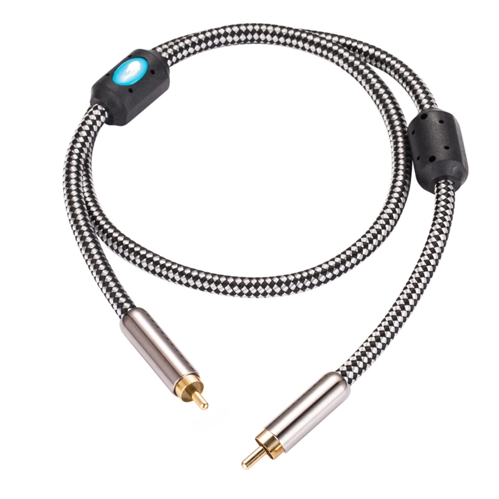 Artemisia Câble Coaxial RCA Spdif RCA Mâle à Mâle Compatible avec Projecteur AMP Subwoofer HiFi Audio/Vidéo Câble Sheilding 1M 2M 3M 5M 8M 10M (Color : Svart, Size : 5meter)