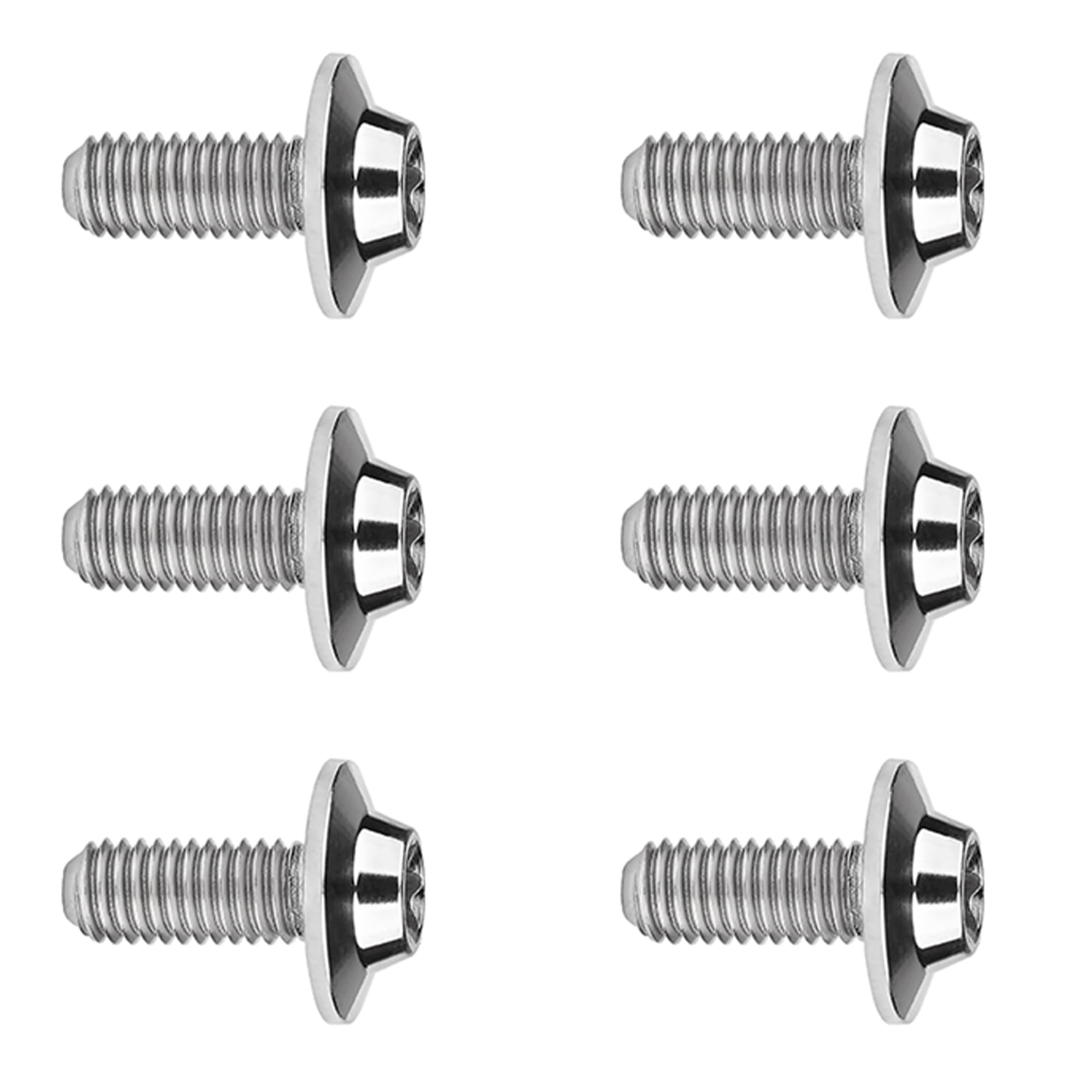 DWAMMEBRS Bolt M5 M6x10 12 15 20 25 30 35mm T25 T30 Torx Head Screw Pack of 6(Titanium,M5x12mm)