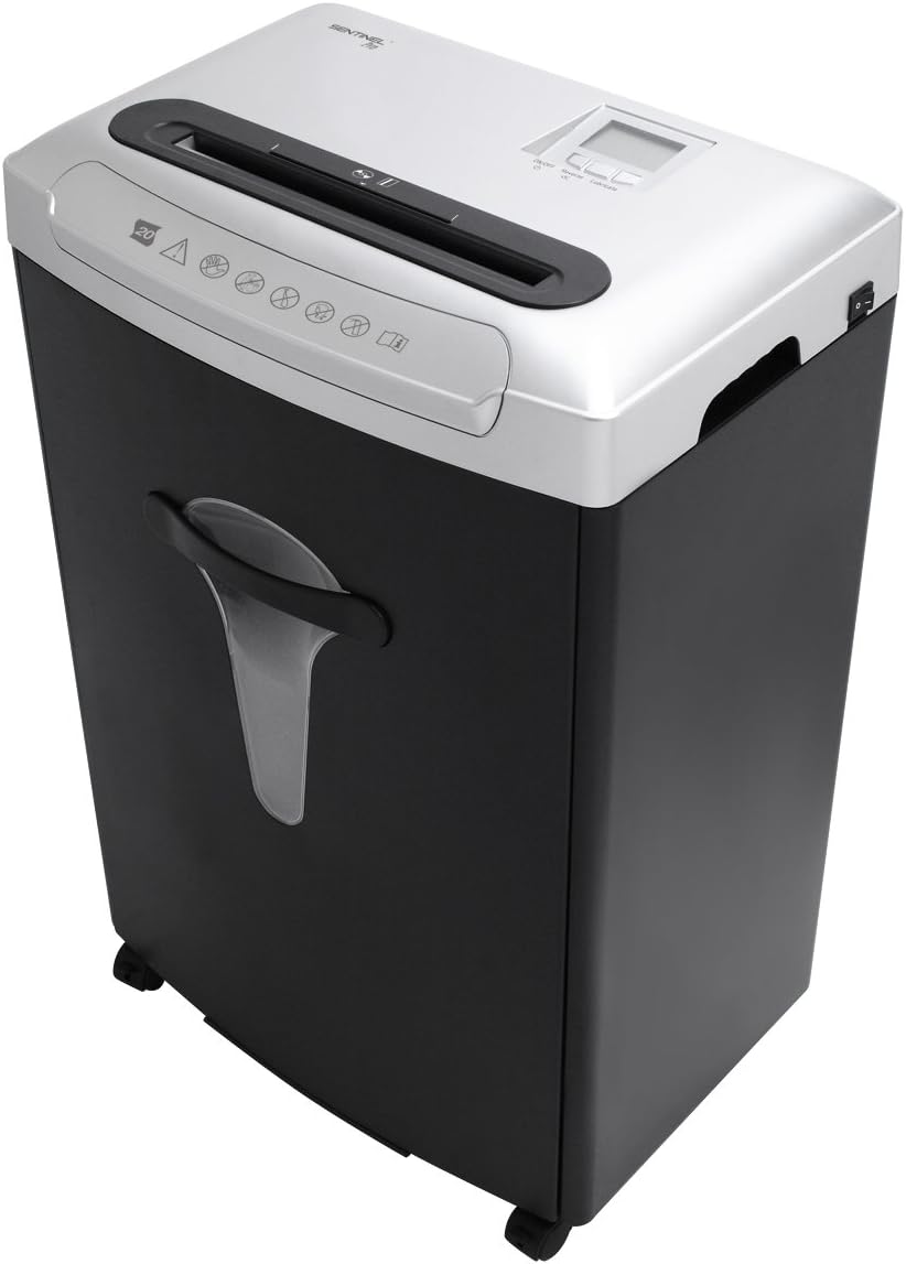 Sentinel Pro FX20C24P 20 Sheet Cross Cut Paper Shredder with 8.6 Gallon Waste Basket