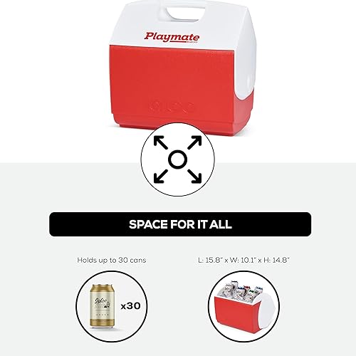 Miniatura 9 de Igloo Hielera Playmate Pal para almuerzo de 14-16 cuartos de galón Rojo,Azul/Blanco,https://www.amazon.com/dp/undefined