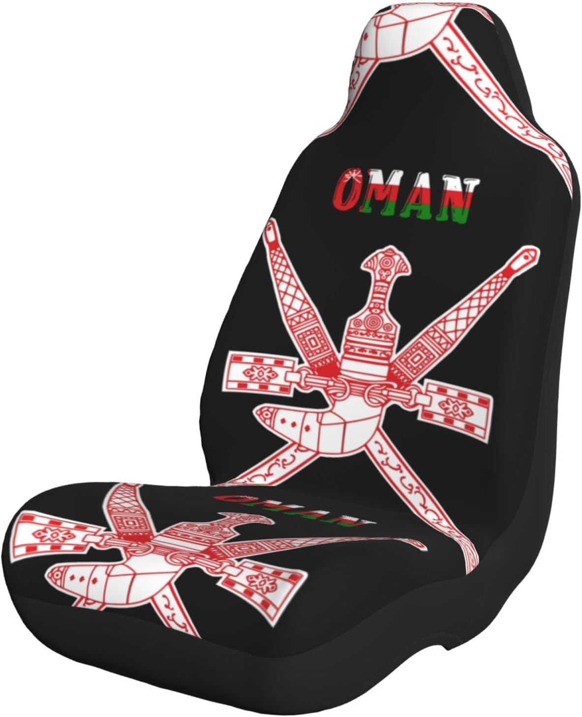 Oman Emblem Car Seat Covers, Protective Car Seat Covers, Seat Covers Suitable for Most Car Models